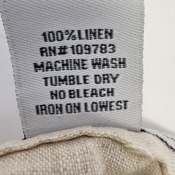 Mojito Mens Natural Ivory 100% Linen Button Drawstring Beach Pants 2XL (44/46) - Picture 6 of 10